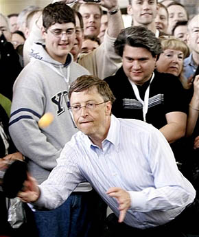 Bill Gates showing his competitive side
